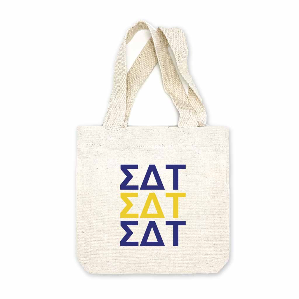 Sigma Delta Tau Sorority Greek Letters Mini Tote Gift Bag