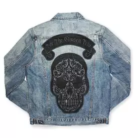 Skull Patch Denim Jacket (Denim)