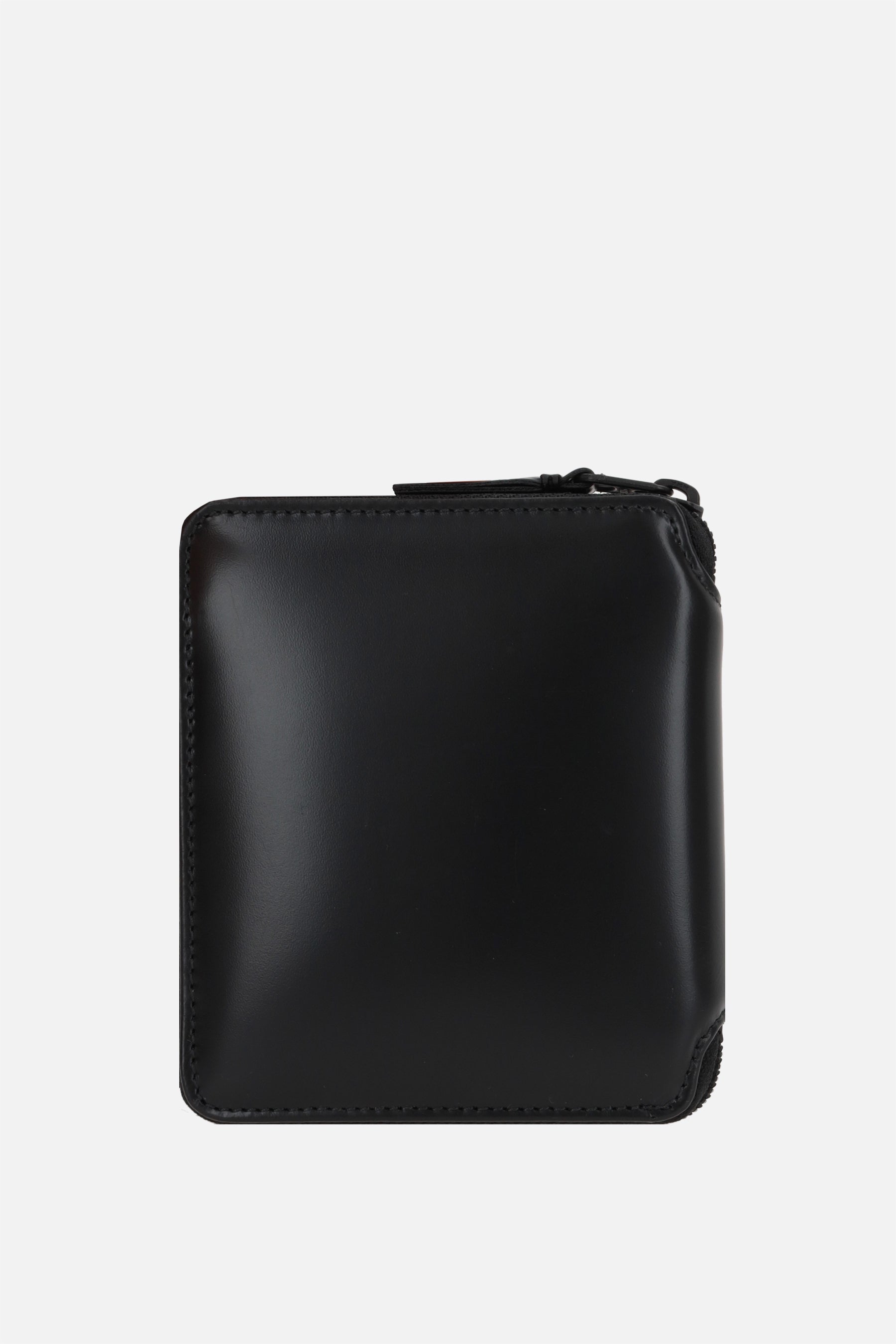 smooth leather small zip-around wallet