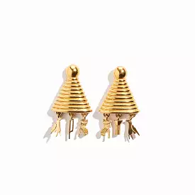 Sottsass Sphinx Earrings (pair), Gold