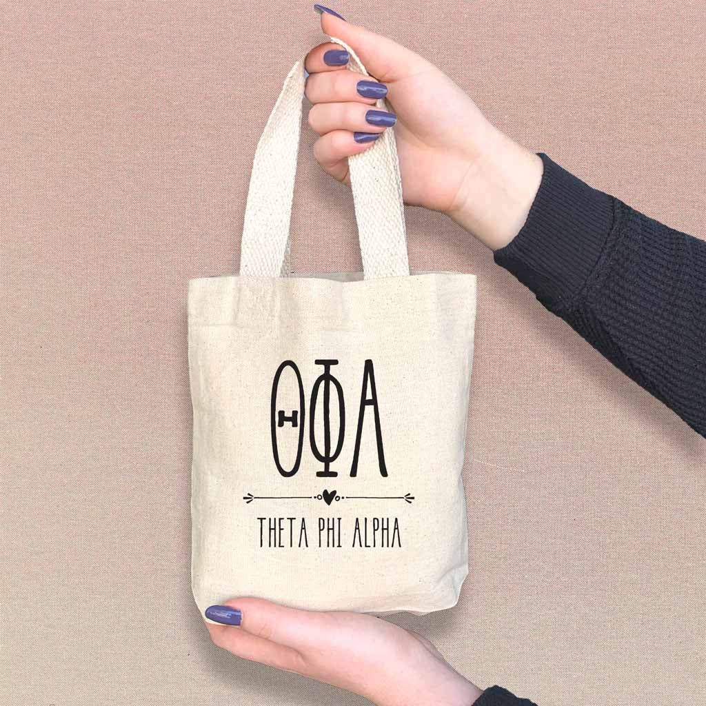 Theta Phi Alpha Boho Design on Mini Tote Gift Bag