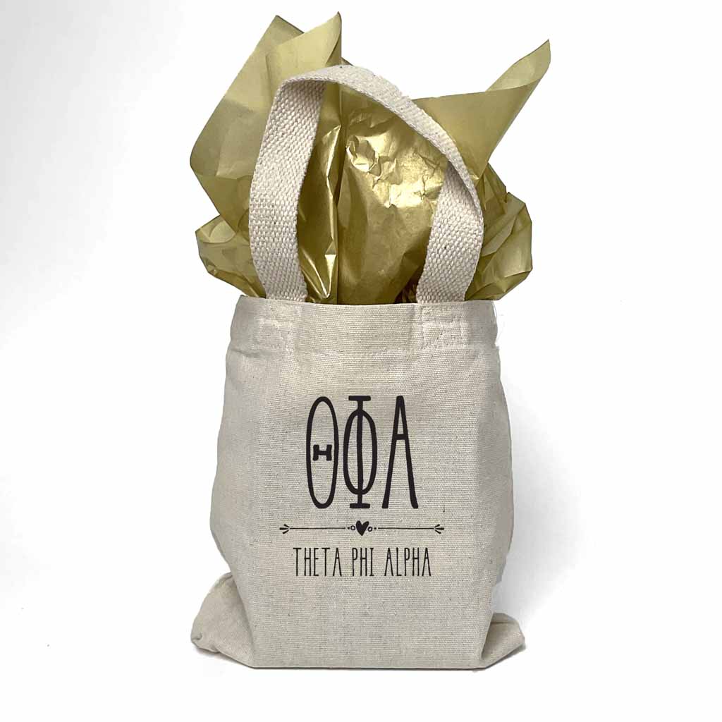 Theta Phi Alpha Boho Design on Mini Tote Gift Bag