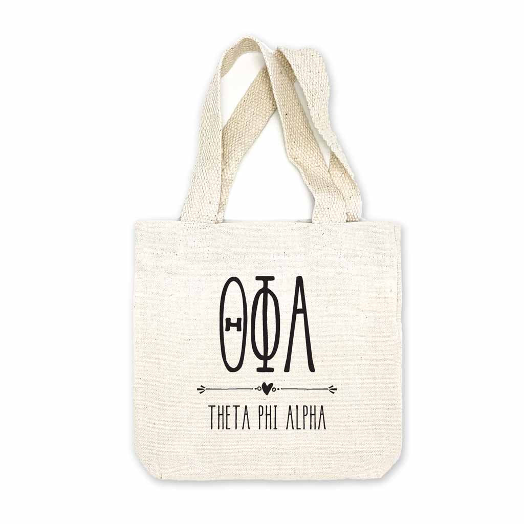 Theta Phi Alpha Boho Design on Mini Tote Gift Bag