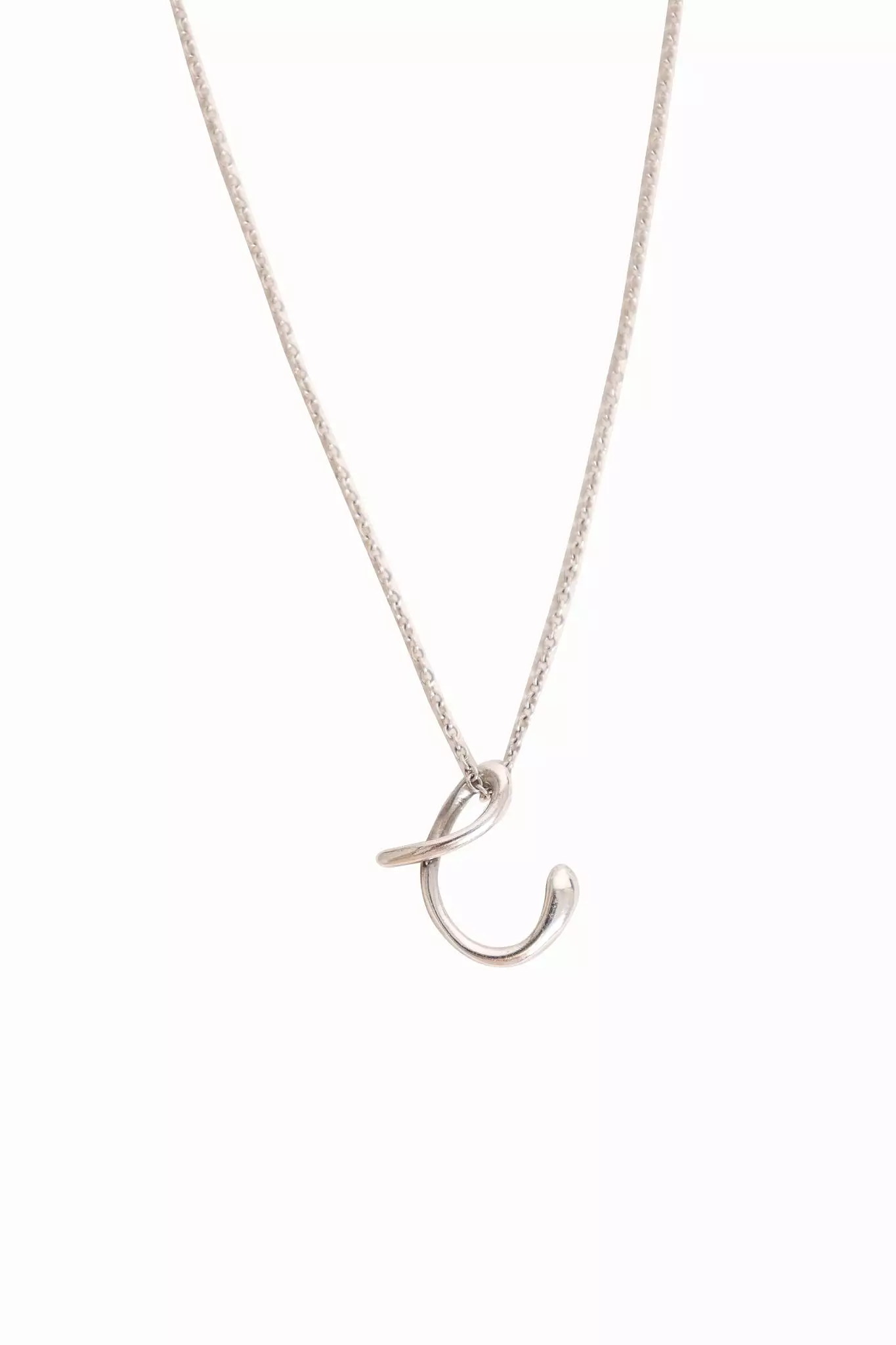 Tiffany & Co Elsa Perretti Sterling Silver Letter Necklace