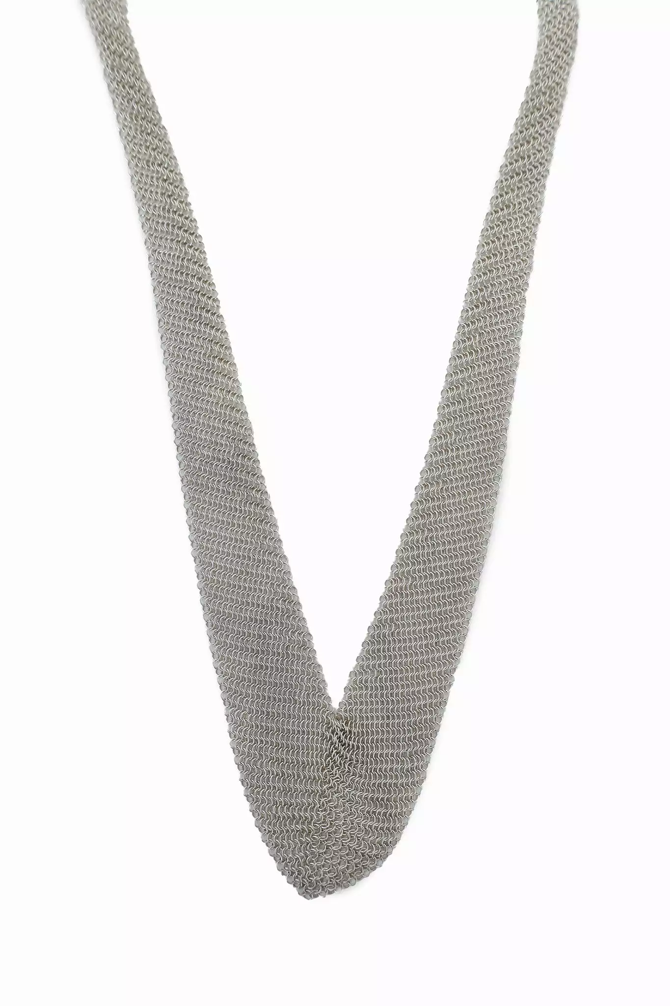 Tiffany & Co. Sterling Silver Elsa Peretti Mesh Bib Necklace