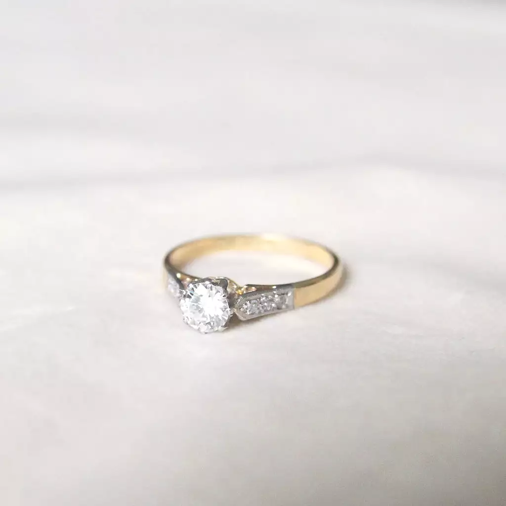 Vintage 0.40 Carat Brilliant Cut Diamond Solitaire