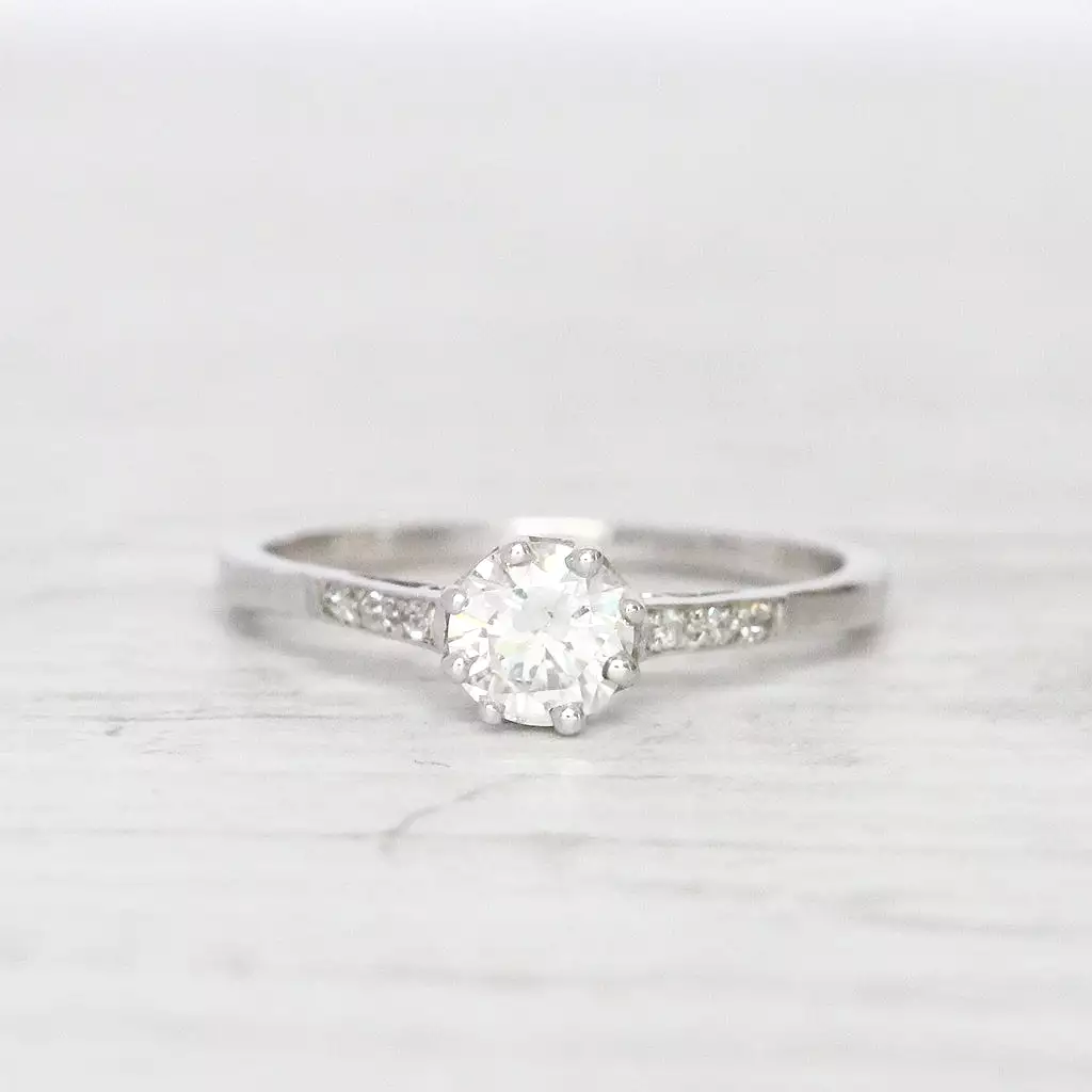 Vintage 0.65 Carat Brilliant Cut Diamond Solitaire