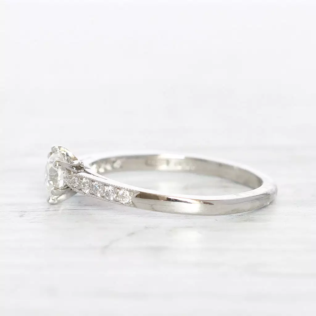 Vintage Style 0.47 Carat Brilliant Cut Diamond Solitaire