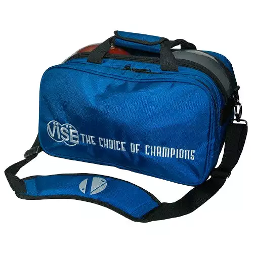 Vise 2 Ball Tote Plus Bowling Bag Clear Top Blue