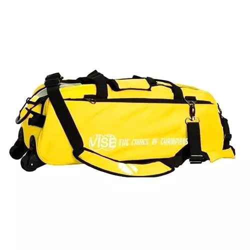 Vise 3 Ball Clear Top Tote Roller Yellow Bowling Bag