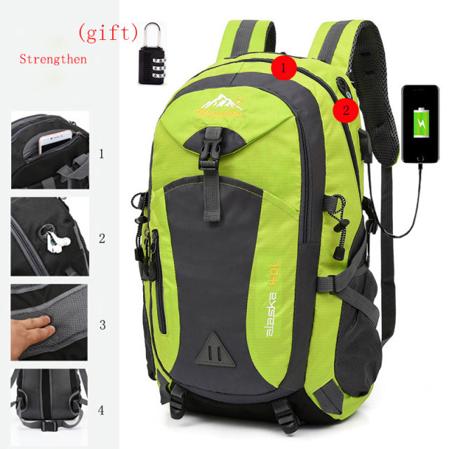 Waterproof Backpack Men Riding Sport Bags Outdoor Camping Travel Backpacks