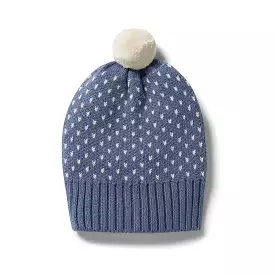 Wilson & Frenchy Knitted Fleck Hat - Blue Depths