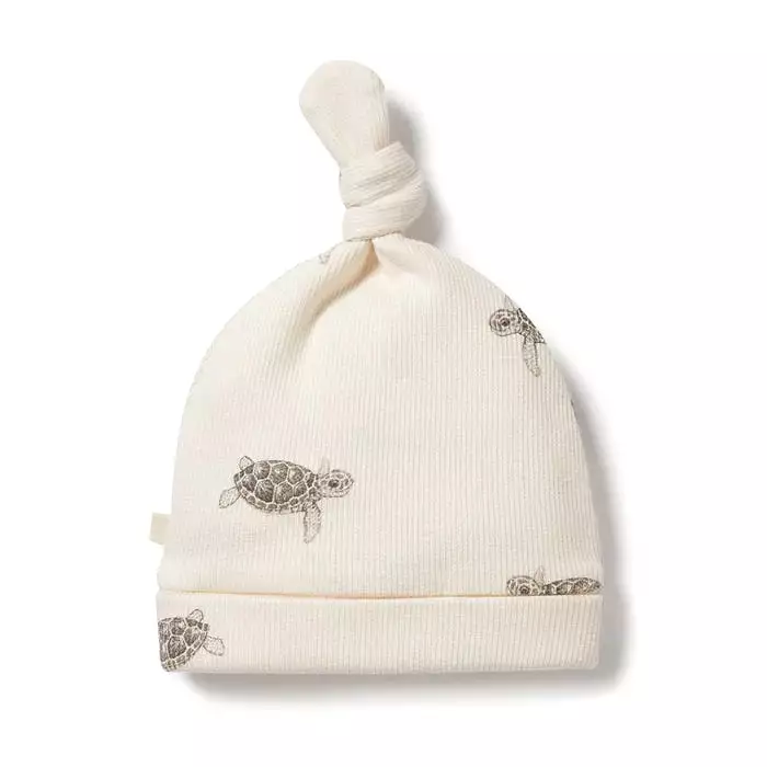 Wilson & Frenchy Tiny Turtle Organic Knot Hat