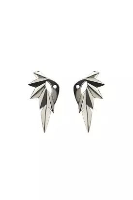 Wing Reverse Earring, Silver