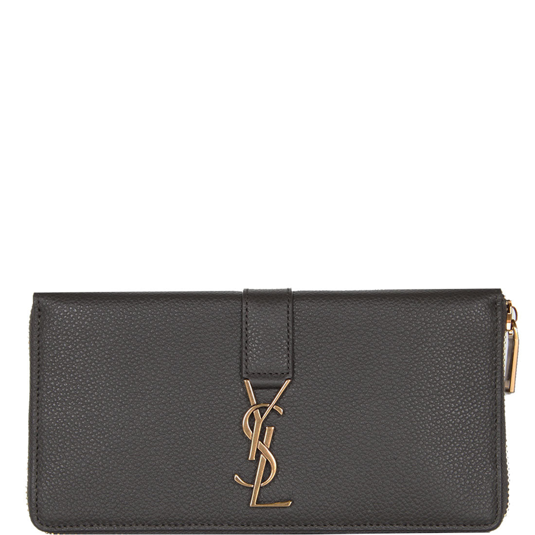 Y-Line Zip Long Wallet, Pebble (Brz)