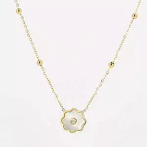 Zag Bijoux Fleur Mother of Pearl  Necklace