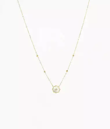 Zag Bijoux Fleur Mother of Pearl  Necklace