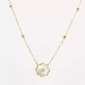 Zag Bijoux Fleur Mother of Pearl  Necklace