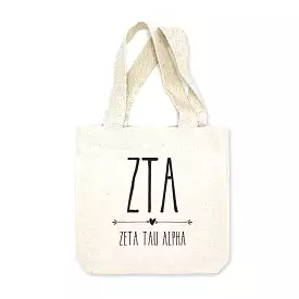 Zeta Tau Alpha Boho Design on Mini Tote Gift Bag