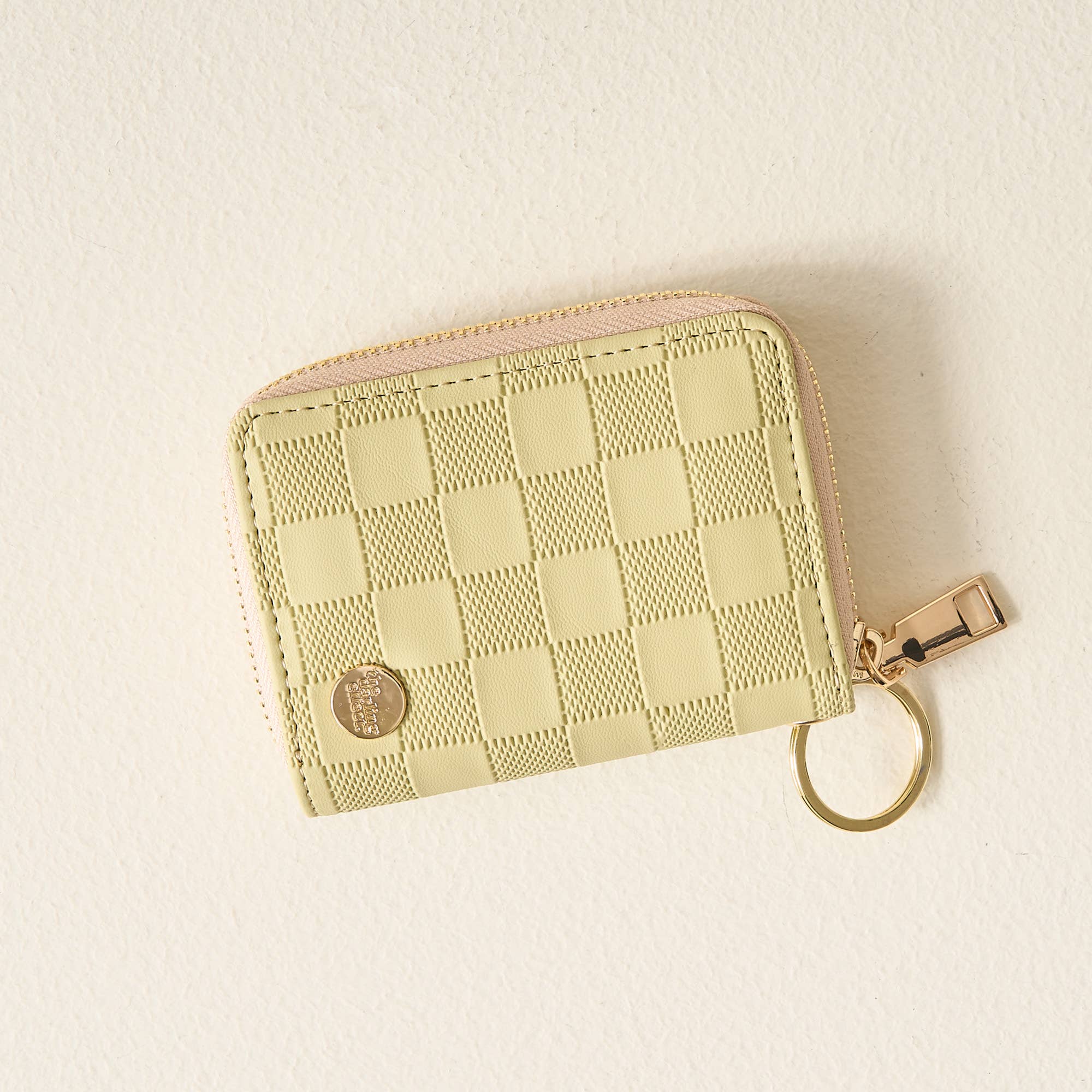 Zip Around Wallet- Green Check