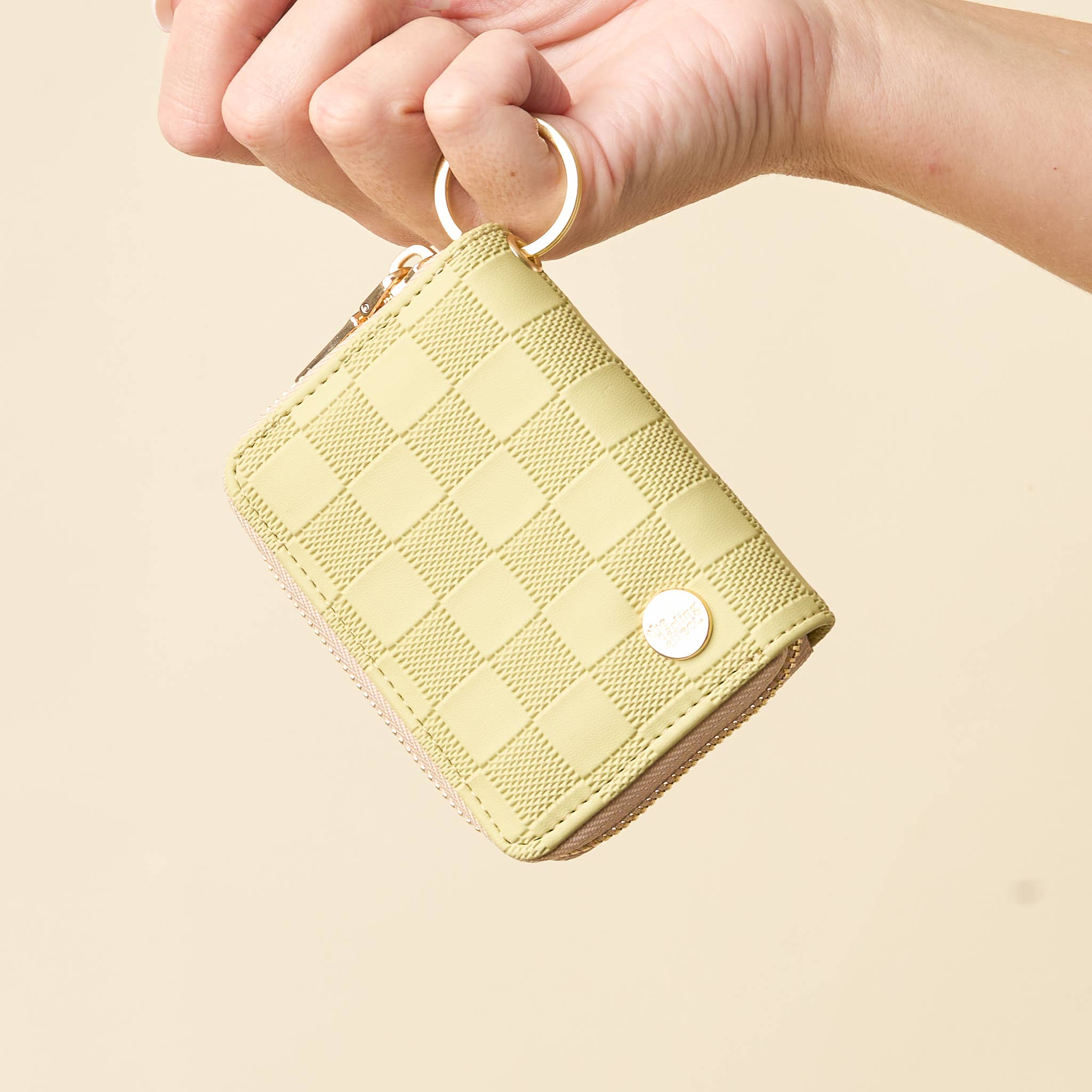 Zip Around Wallet- Green Check