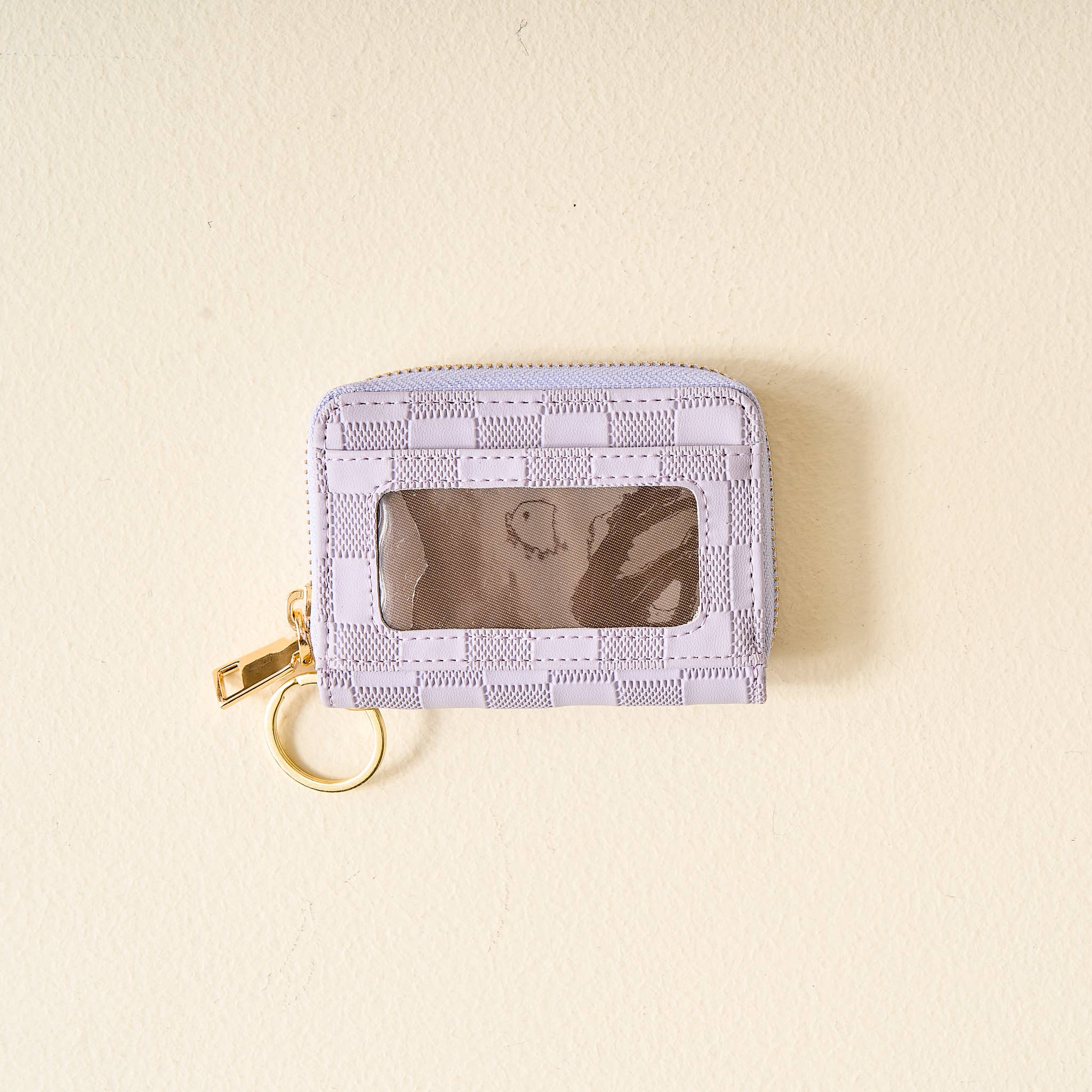 Zip Around Wallet- Periwinkle Check