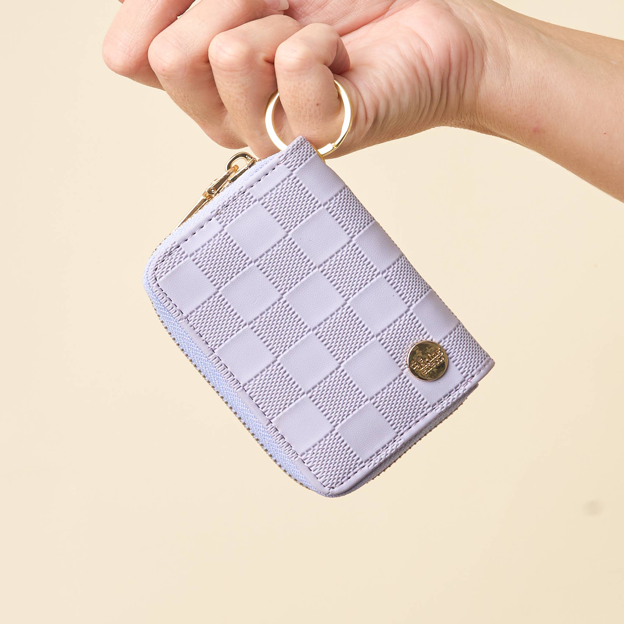 Zip Around Wallet- Periwinkle Check