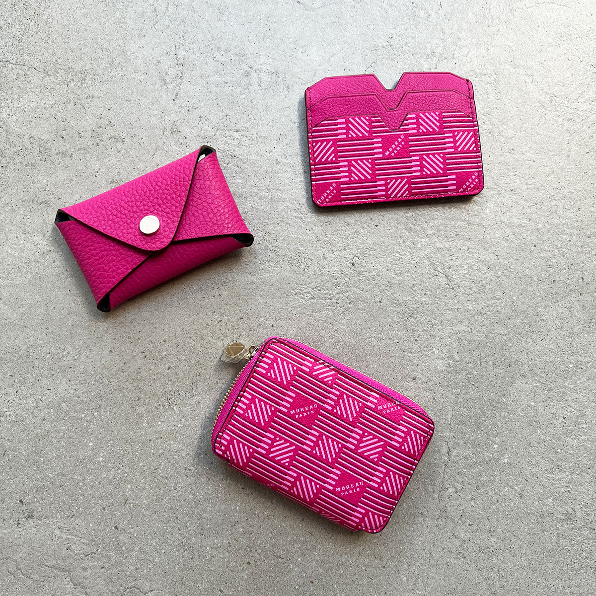 Zip Mini Wallet, Fuchsia